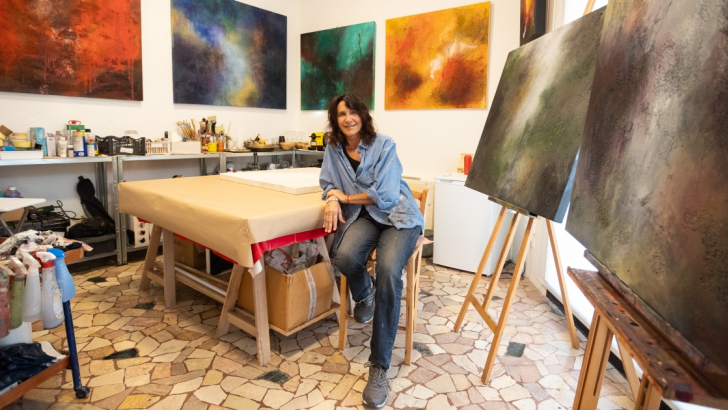 Chiara Coltro nel suo atelier. Foto: Massimo Pistore